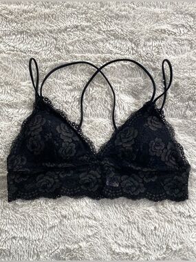 Black lace bralette